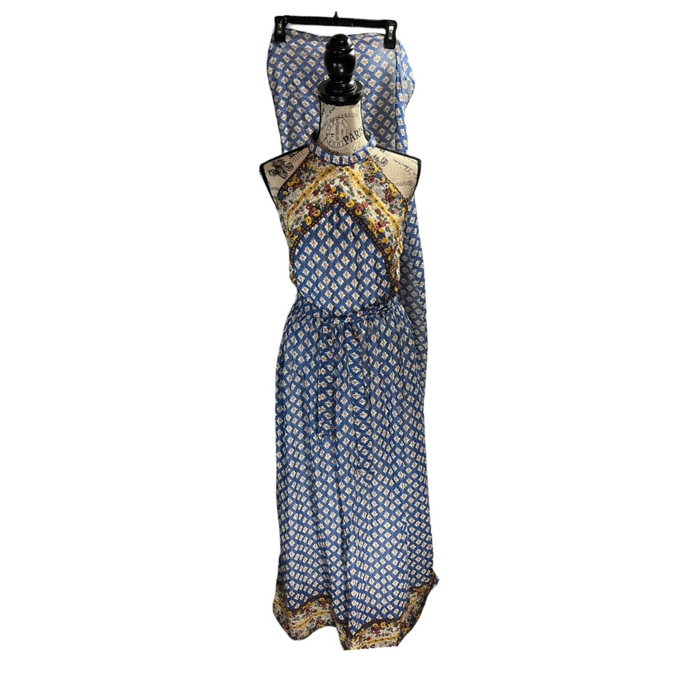Vintage 70’s R & K Originals Maxi Dress with Head Scarf - Picture 9 of 9